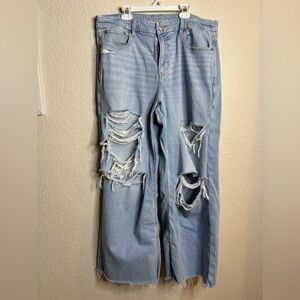 AE Distressed WIDE LEG Women's Jeans